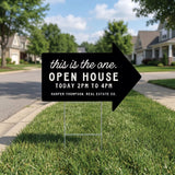 Open House Arrow Yard Sign