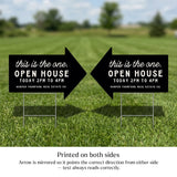 Open House Arrow Yard Sign