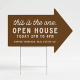 Open House Arrow Yard Sign
