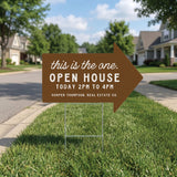Open House Arrow Yard Sign