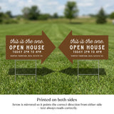 Open House Arrow Yard Sign