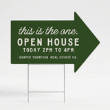Open House Arrow Yard Sign
