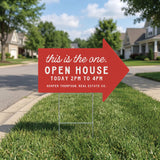 Open House Arrow Yard Sign