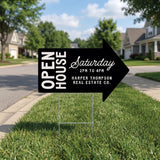 Open House Arrow Yard Sign