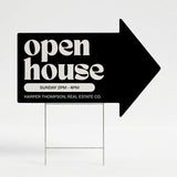 Open House Arrow Yard Sign
