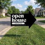 Open House Arrow Yard Sign
