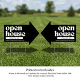 Open House Arrow Yard Sign