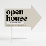 Open House Arrow Yard Sign