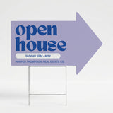 Open House Arrow Yard Sign