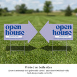 Open House Arrow Yard Sign