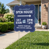 Wavy Open House Real Estate Yard Sign