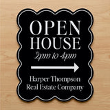 Wavy Open House Real Estate Yard Sign