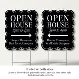Wavy Open House Real Estate Yard Sign