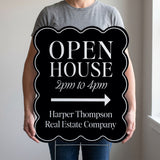 Wavy Open House Real Estate Yard Sign