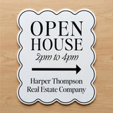 Wavy Open House Real Estate Yard Sign