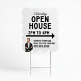 Wavy Open House Real Estate Yard Sign