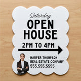 Wavy Open House Real Estate Yard Sign