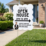 Wavy Open House Real Estate Yard Sign