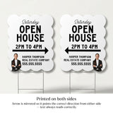 Wavy Open House Real Estate Yard Sign