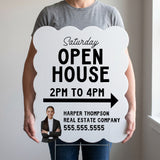 Wavy Open House Real Estate Yard Sign