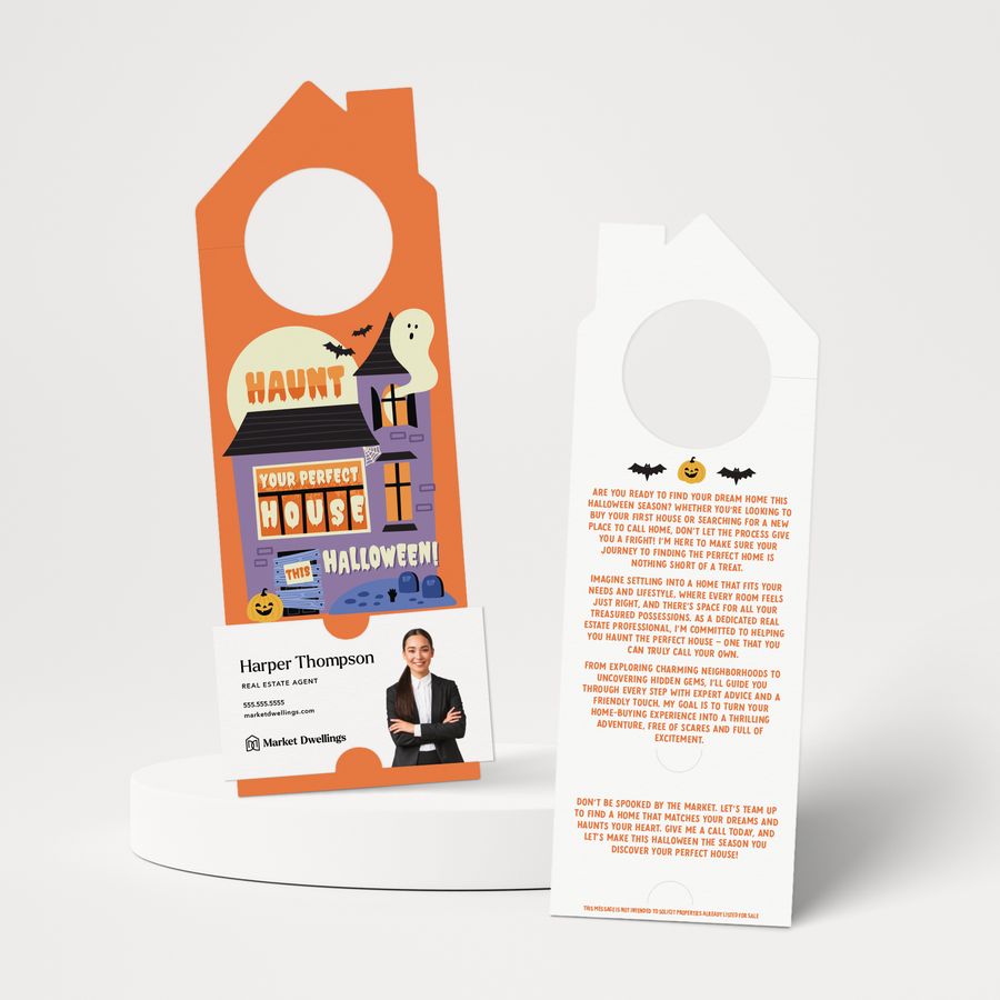 Haunt Your Perfect House This Halloween! | Halloween Door Hangers | 370-DH002 Door Hanger Market Dwellings   