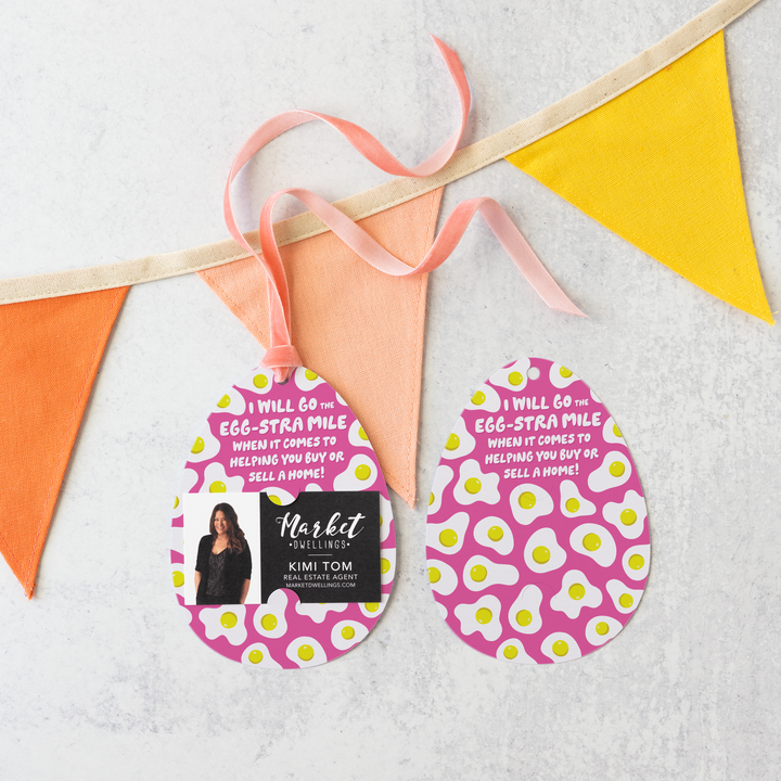 I will go the Egg-Stra mile | Egg Real Estate Gift Tags | 10-GT007-AB Gift Tag Market Dwellings RASPBERRY  