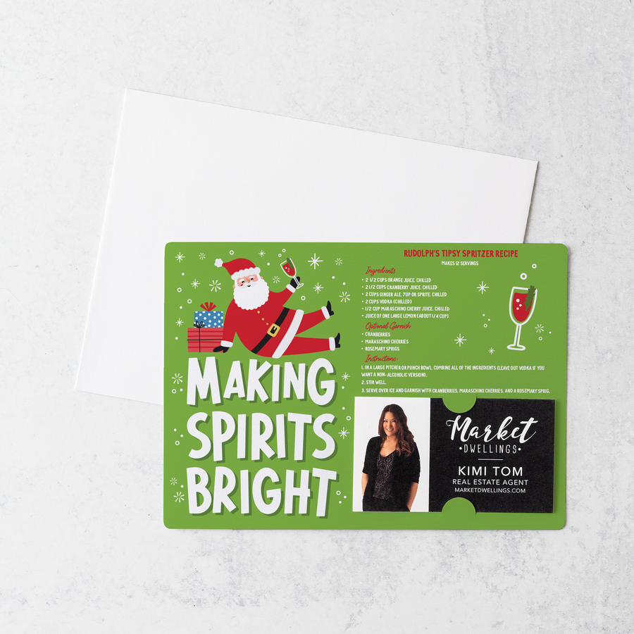 Set of Making Spirits Bright | Christmas Mailers | Envelopes Included | M145-M003 Mailer Market Dwellings   