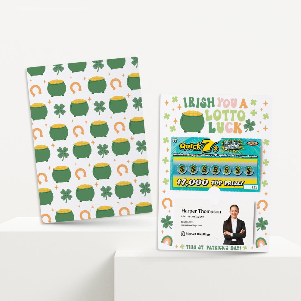 Set of Irish You A LOTTO Luck This St. Patrick's Day! | St. Patrick's Day Mailers | Envelopes Included | M62-M002 Mailer Market Dwellings   