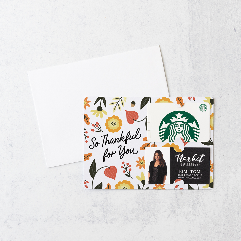 Set of So Thankful for You | Thanksgiving Mailers | Envelopes Included | M178-M008 Mailer Market Dwellings   