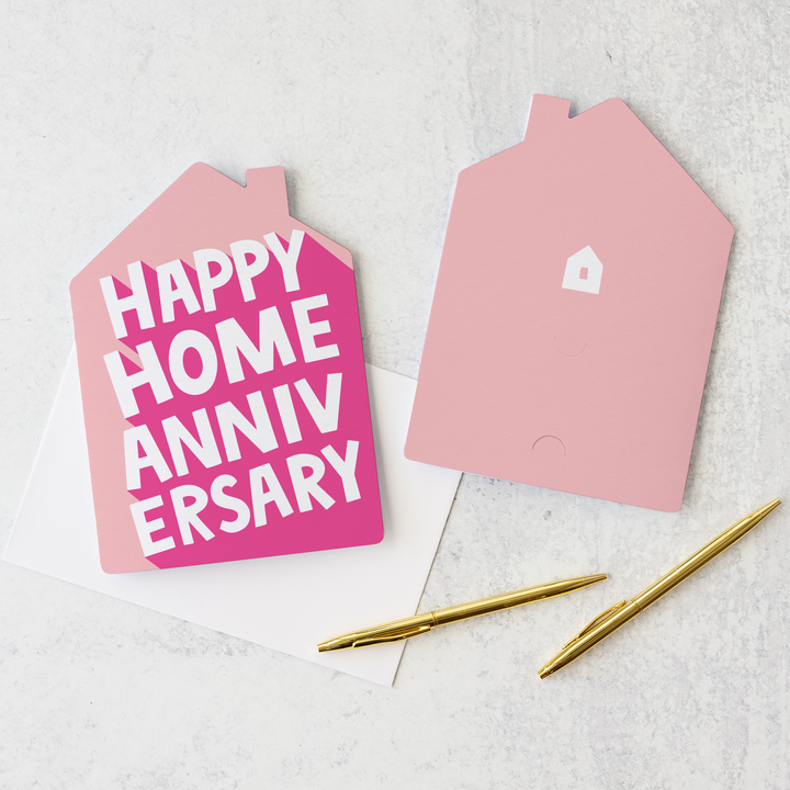 Set of Happy Home Anniversary | Greeting Cards | Envelopes Included | 173-GC002-AB Greeting Card Market Dwellings PINK SHERBET  
