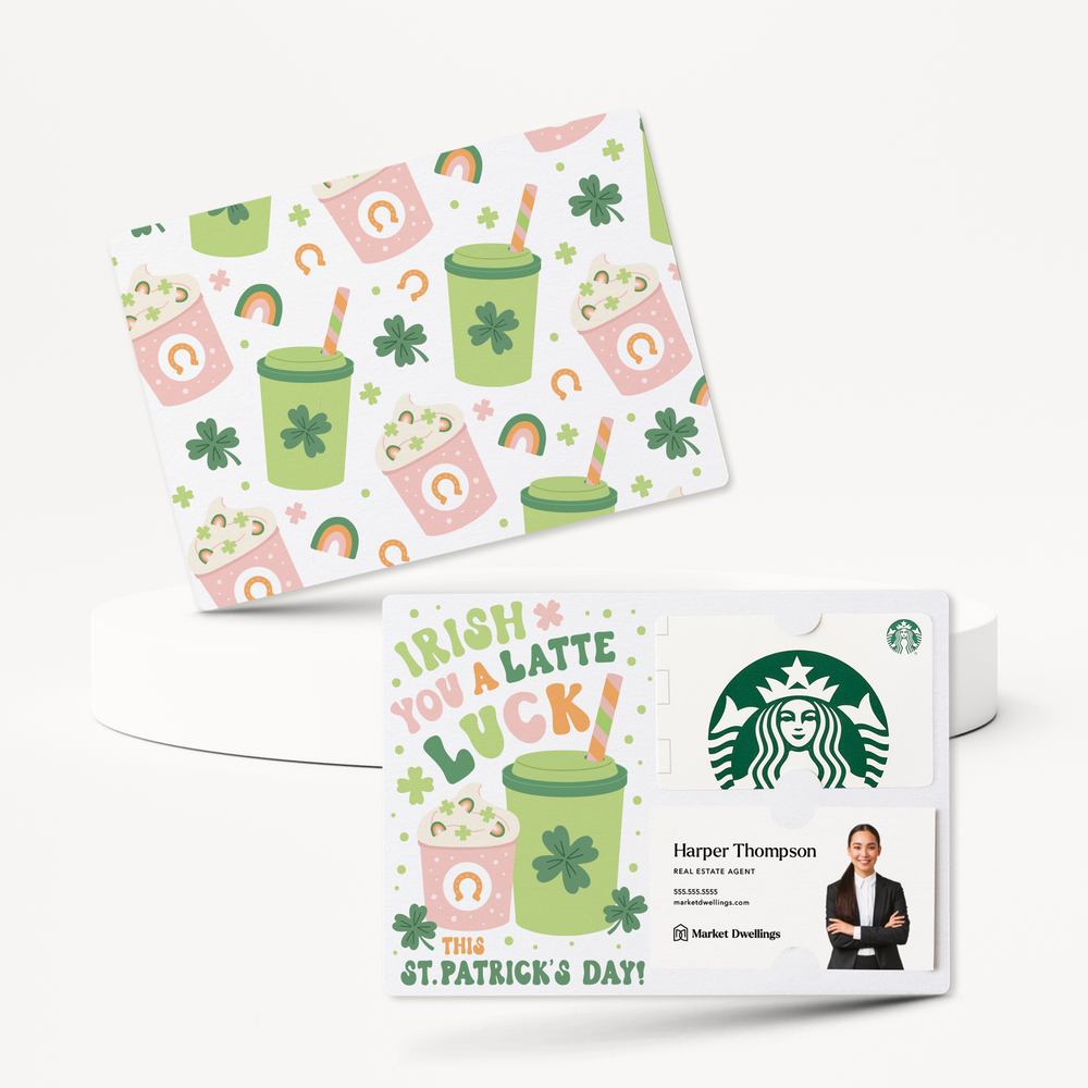 Set of Irish You A Latte Luck This St. Patrick's Day! | St. Patrick's Day Mailers | Envelopes Included | M193-M008 Mailer Market Dwellings   
