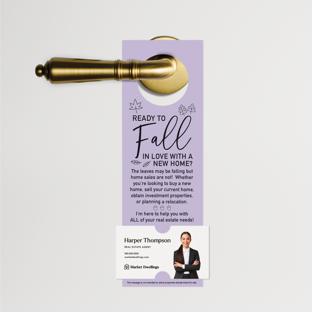 Ready to FALL in Love with a New Home | Door Hangers | 5-DH001 Door Hanger Market Dwellings LIGHT PURPLE  
