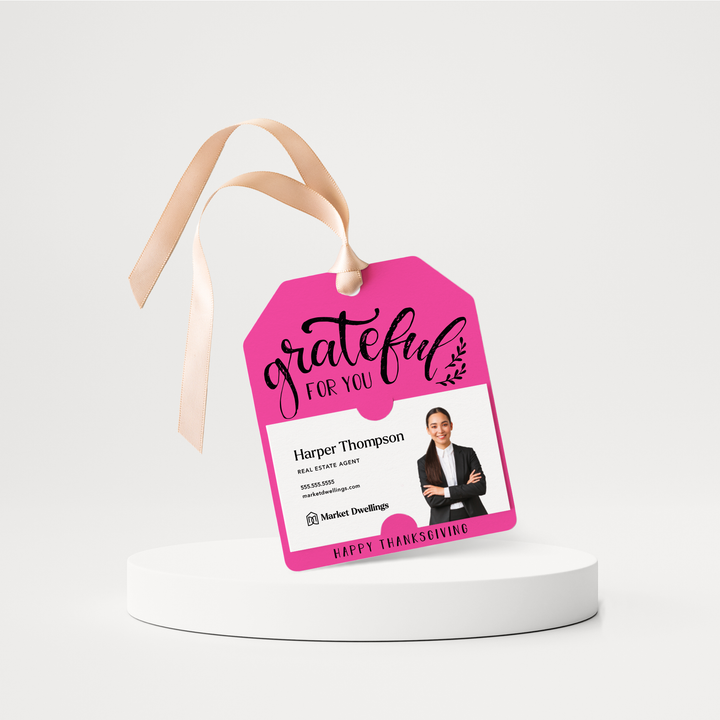 So Grateful For You | Happy Thanksgiving | Pop By Gift Tags | 7-GT001 Gift Tag Market Dwellings RAZZLE BERRY  