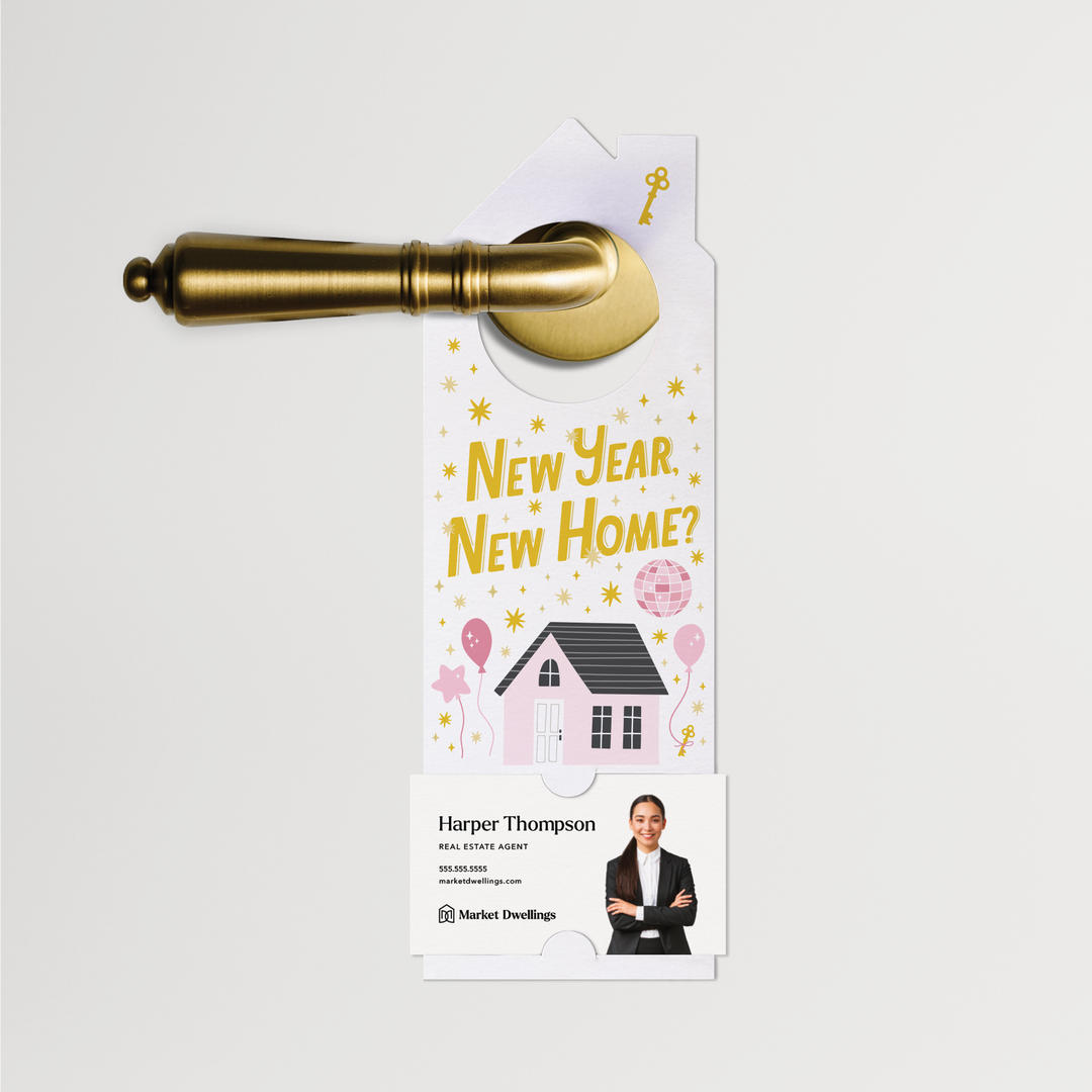 New Year, New Home? | New Year Door Hangers | 137-DH002 Door Hanger Market Dwellings   
