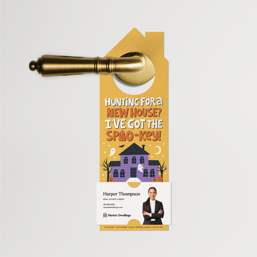 Hunting For a New House? I've Got the Spoo-Key! | Halloween Door Hangers | 106-DH002 Door Hanger Market Dwellings   