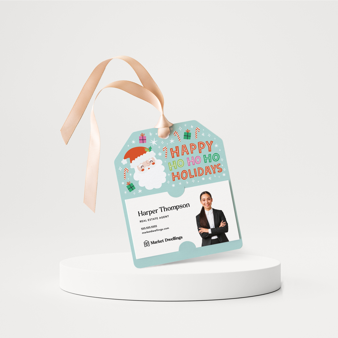 Happy Ho Ho Ho Holidays | Christmas Gift Tags | 228-GT001 Gift Tag Market Dwellings   