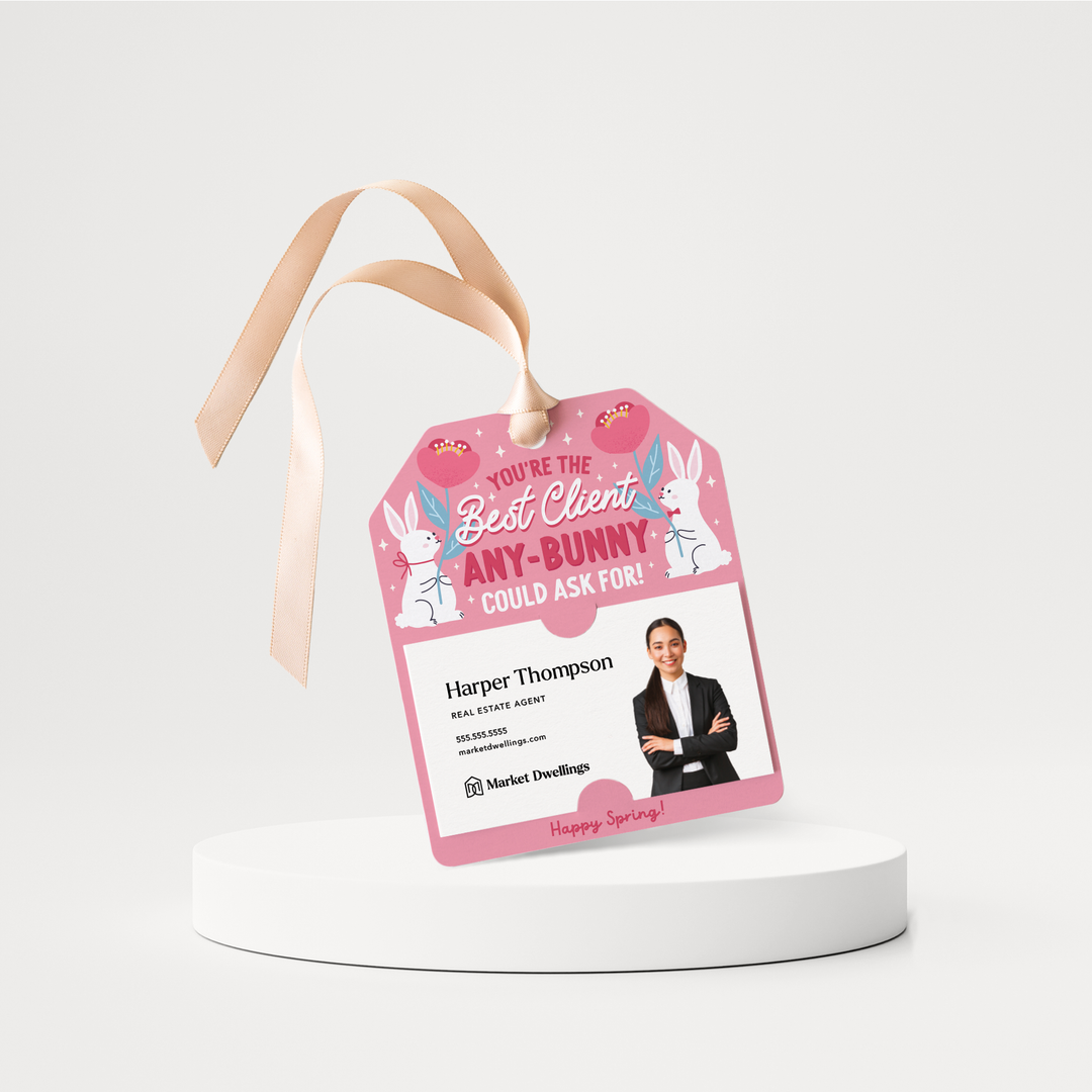 You're The Best Client Any-Bunny Could Ask For! | Spring Gift Tags | 185-GT001-AB Gift Tag Market Dwellings PINK  