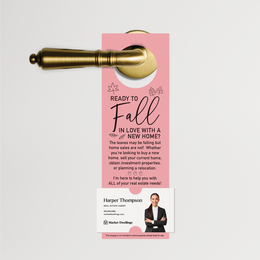 Ready to FALL in Love with a New Home | Door Hangers | 5-DH001 Door Hanger Market Dwellings LIGHT PINK  