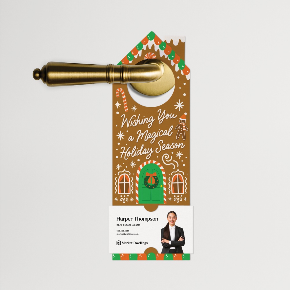 Wishing you a Magical Holiday Season | Christmas Door Hangers | 306-DH002 Door Hanger Market Dwellings   