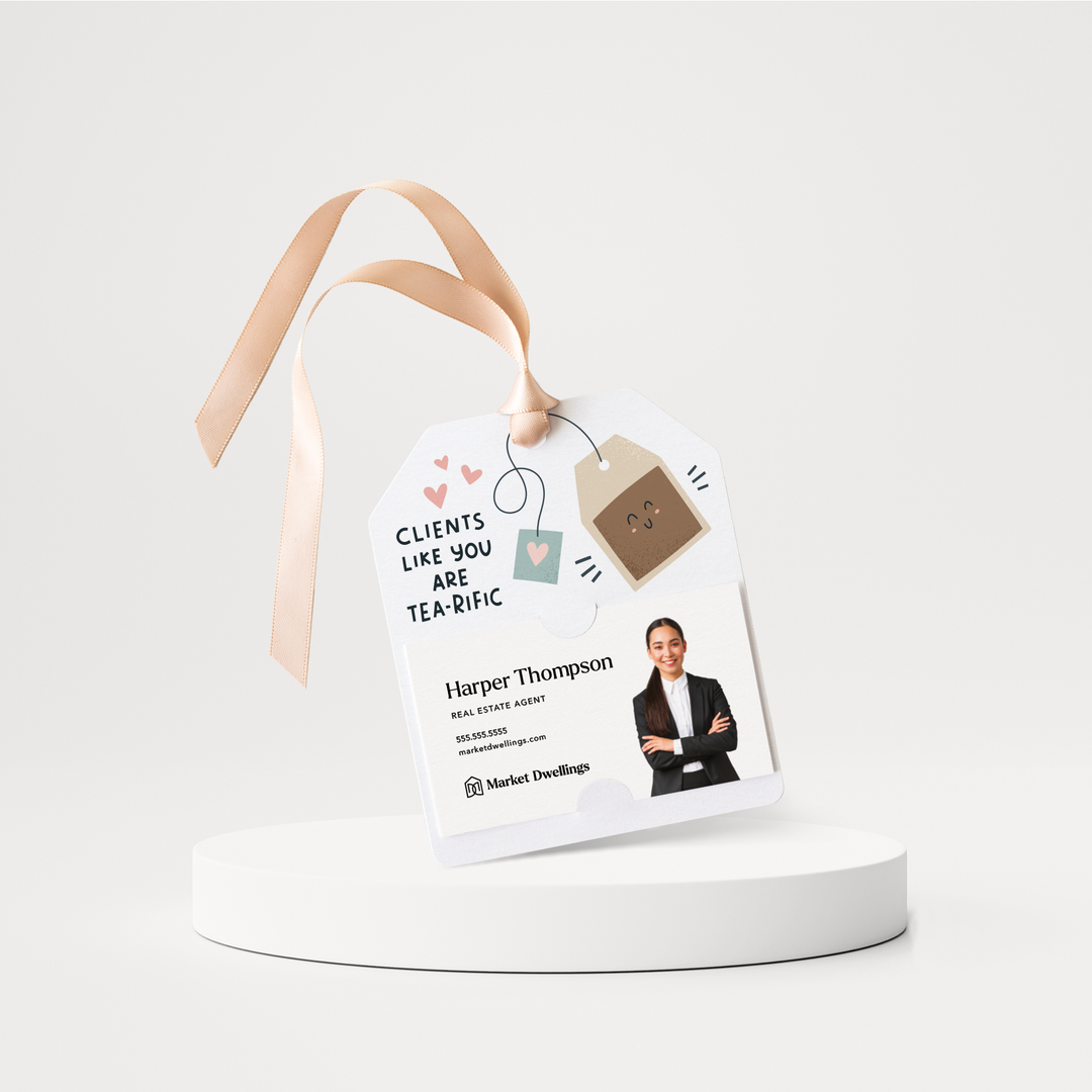 Clients Like You Are Tea-rific | Tea Pop By Gift Tags | 102-GT001 Gift Tag Market Dwellings   