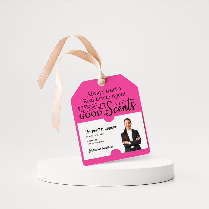 Always Trust a Real Estate Agent with Good Scents | Pop By Gift Tags | 16-GT001 Gift Tag Market Dwellings RAZZLE BERRY  