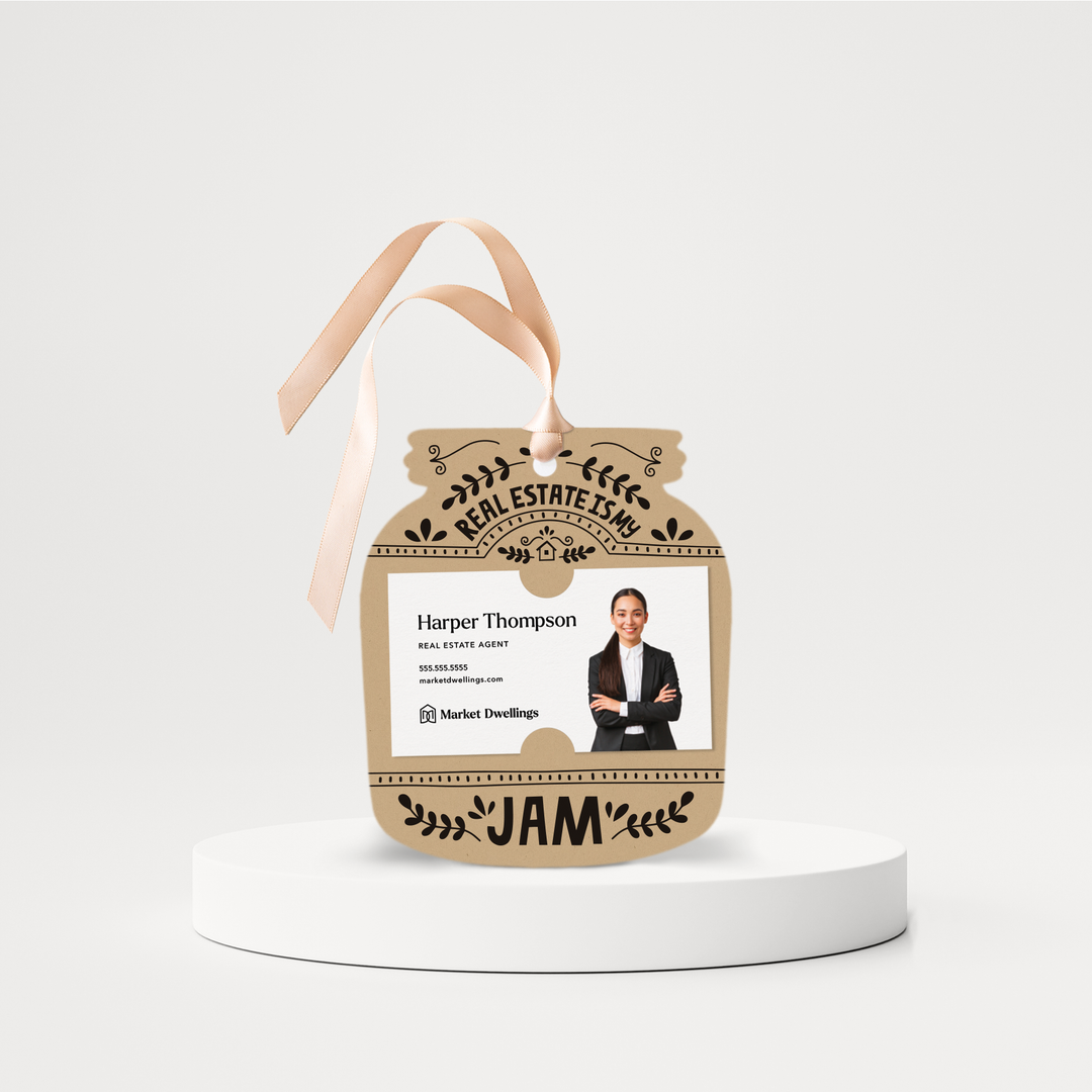 Real Estate Is My Jam Pop By Gift Tags | 3-GT003 Gift Tag Market Dwellings KRAFT  
