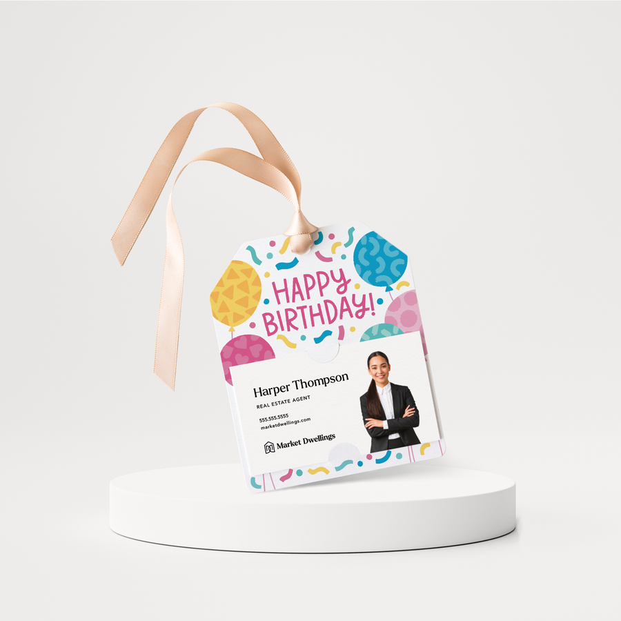 Happy Birthday! | Gift Tags | 191-GT001 Gift Tag Market Dwellings   