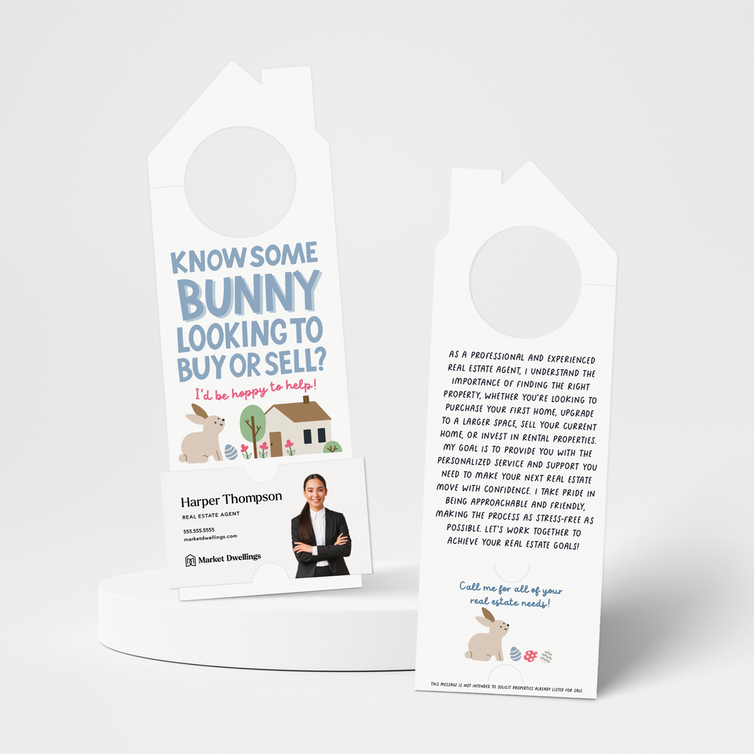 Know Some Bunny Looking To Buy Or Sell? | Spring Easter Door Hangers | 167-DH002 Door Hanger Market Dwellings   