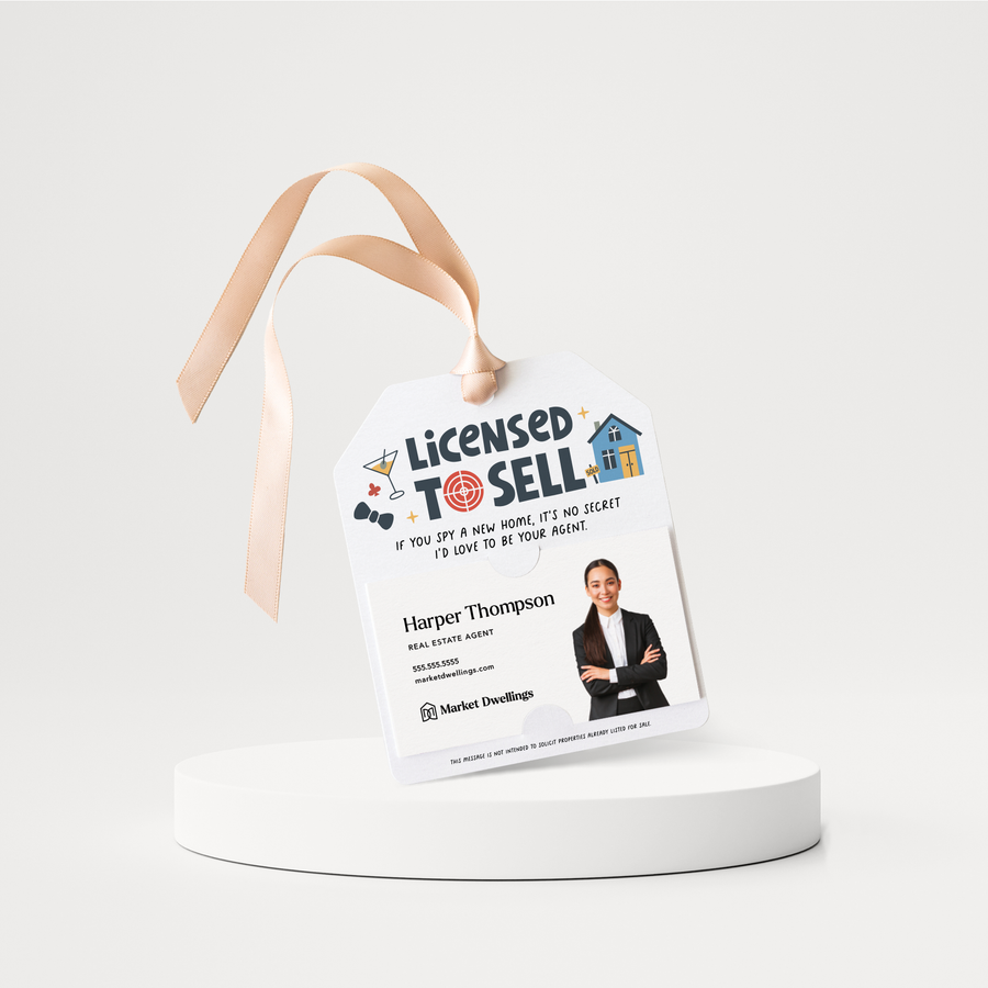 Licensed To Sell Real Estate Pop By Gift Tags | 123-GT001 Gift Tag Market Dwellings   