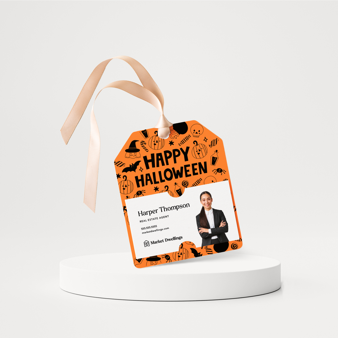 Happy Halloween | Halloween Gift Tags | 136-GT001 Gift Tag Market Dwellings CARROT  