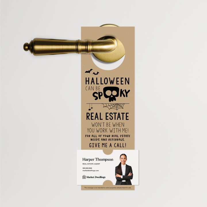 Halloween Can Be Spooky | Door Hangers | 10-DH001 Door Hanger Market Dwellings KRAFT  