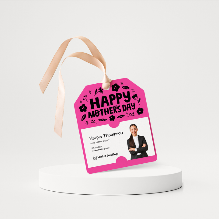 Happy Mother's Day | Pop By Gift Tags | 109-GT001 Gift Tag Market Dwellings RAZZLE BERRY  