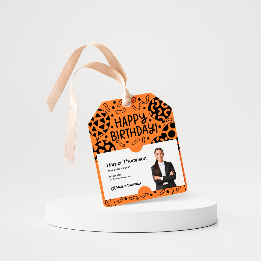 Happy Birthday! | Gift Tags | 190-GT001 Gift Tag Market Dwellings CARROT  