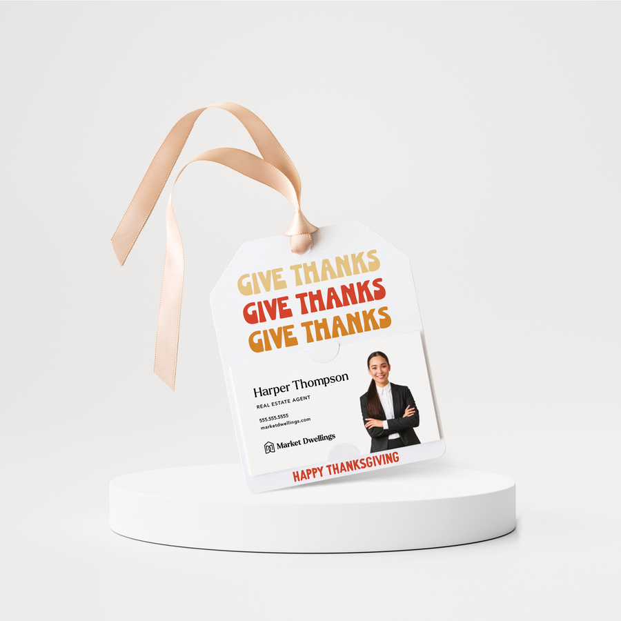 Give Thanks | Thanksgiving Gift Tags | 223-GT001 Gift Tag Market Dwellings   
